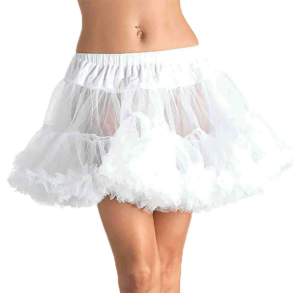 Plus size white layered petticoat