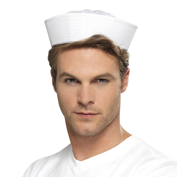 Plain white sailor hat