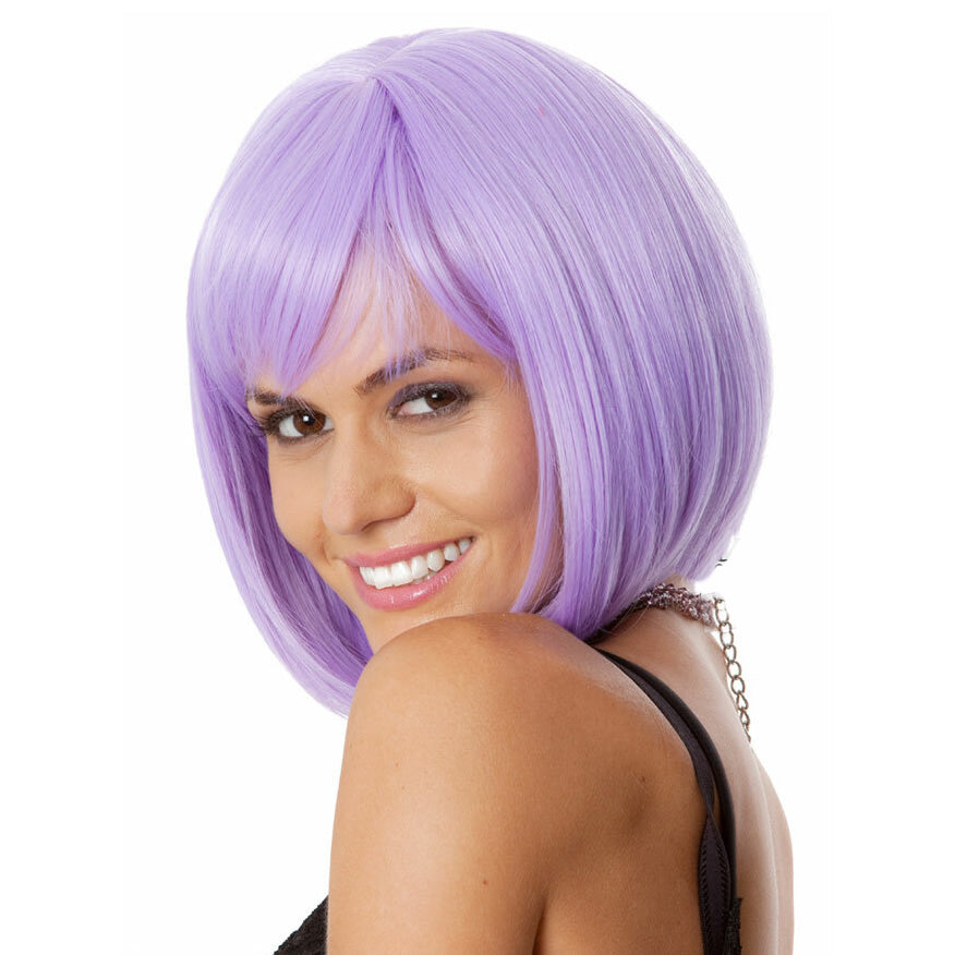 Woman's purple bob wig