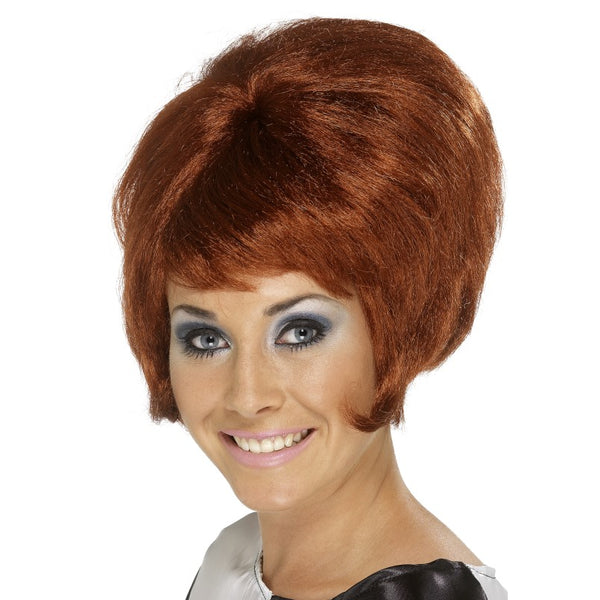 Auburn beehive wig