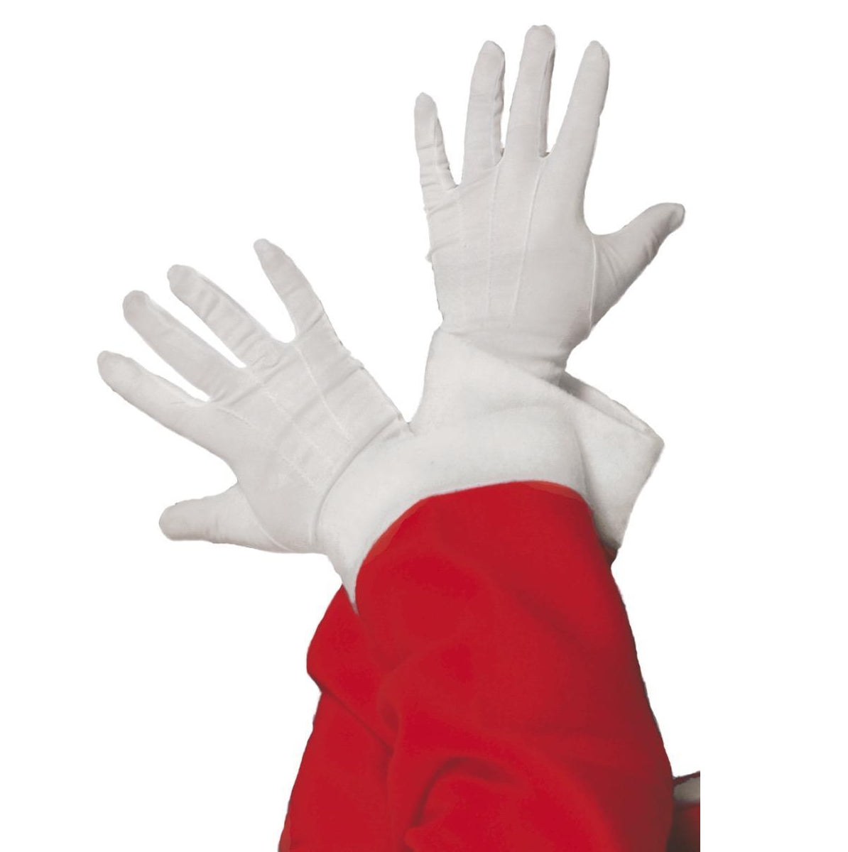 Short white gloves suitable for Santa