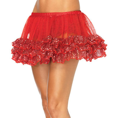 Red Sequin Dot Petticoat