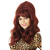 Long auburn Peggy Bundy style wig side view