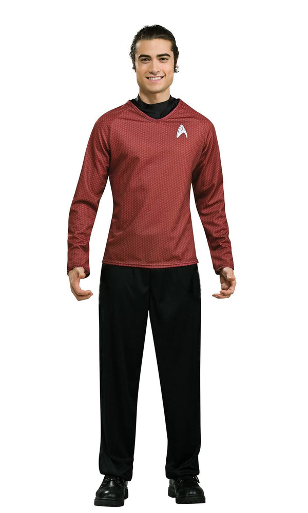 Star Trek red shirt with printed badge