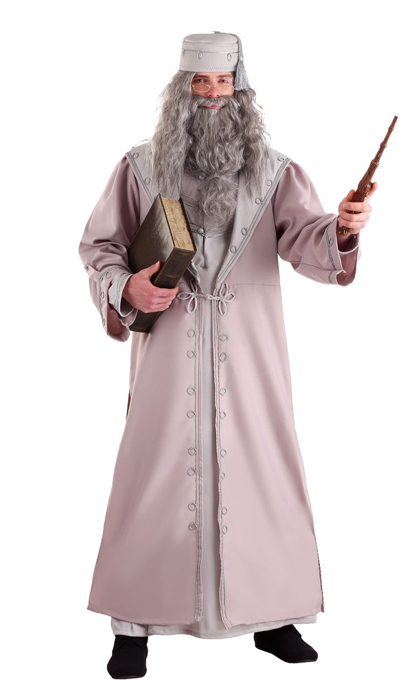 Plus size Professor Dumbledore costume with wig, beard and hat