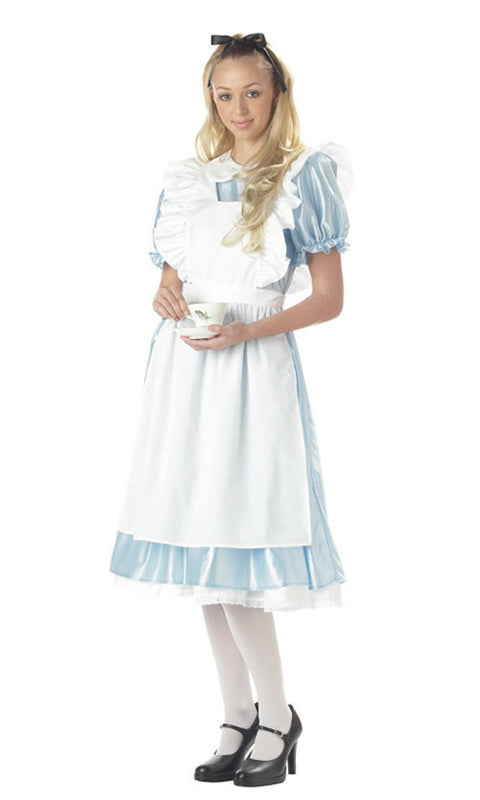 Alice blue and white traditional style costume with petticoat