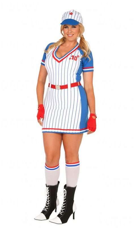 Plus size American baseball costume
