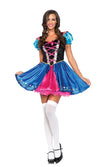 Blue and pink alpine princess dress