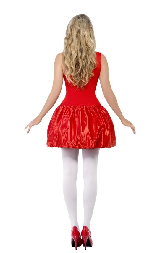 Back of short red angry bird dress
