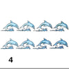 Temporary tattoo of dolphins