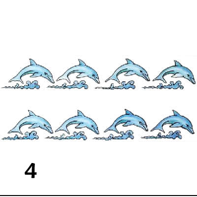 Temporary tattoo of dolphins