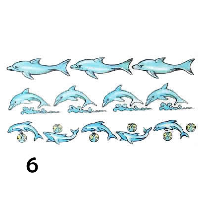 Temporary tattoo of dolphins swimming