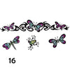 Temporary tattoo of butterflies and a frog