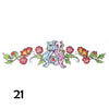 Temporary tattoo of two cats in flowers