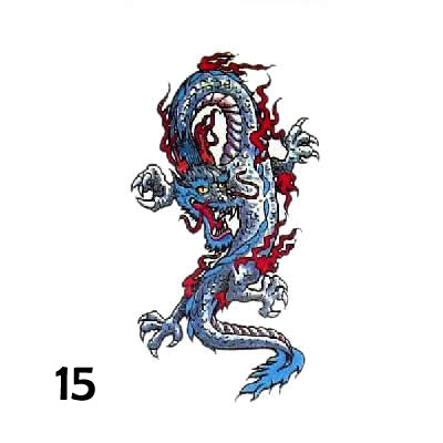 Temporary tattoo of dragon