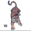 Temporary tattoo of lion ready to attack