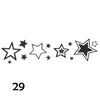 Temporary tattoo of black and white stars
