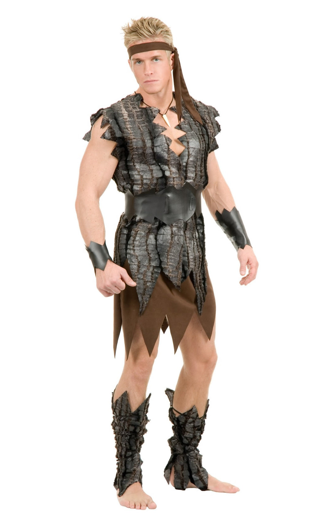 Mens brown and grey barbarian costume