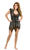Womens plus size brown and grey barbarian costume