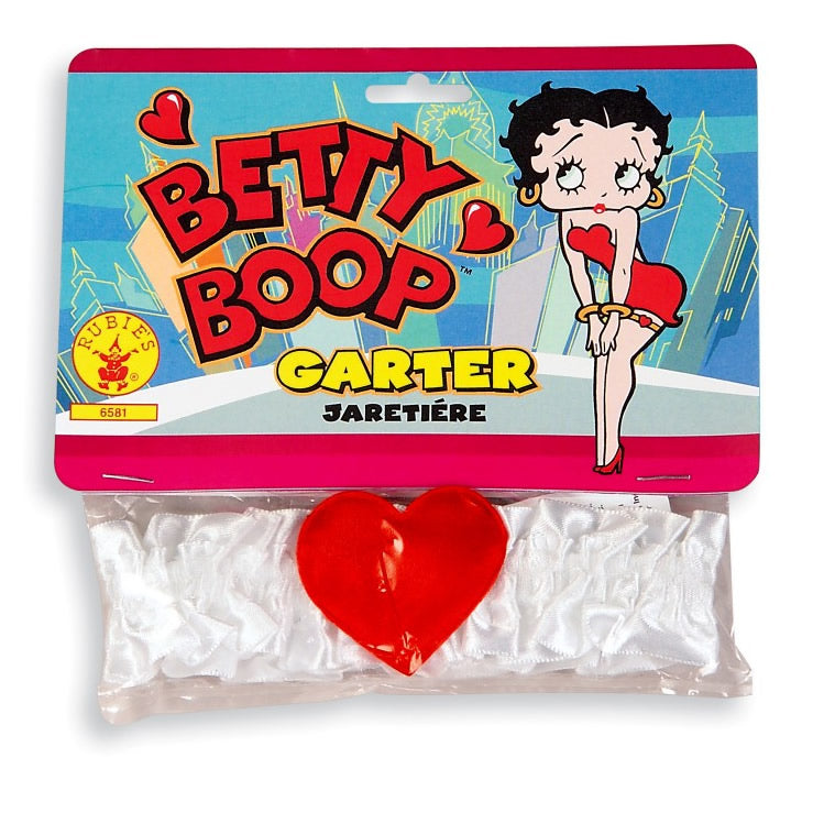 White Betty Boop garter with red heart
