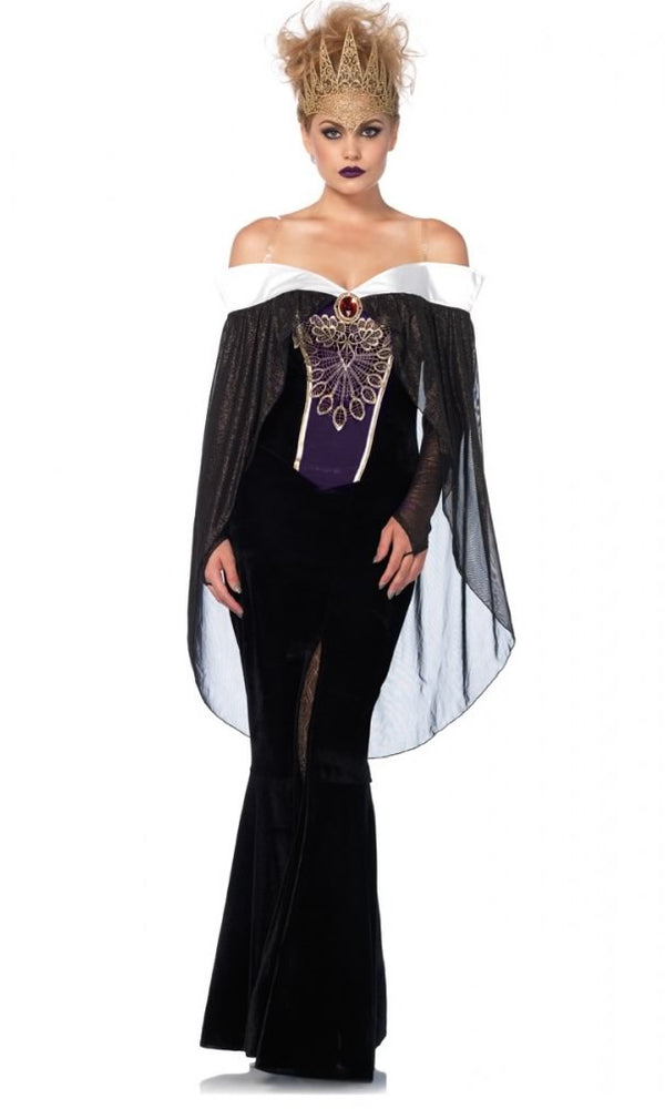 Evil Queen black and purple dress with crown and cape