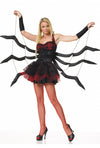 Black widow red and black dress with legs