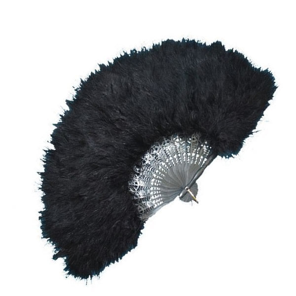 Black hand held fan with grey plastic