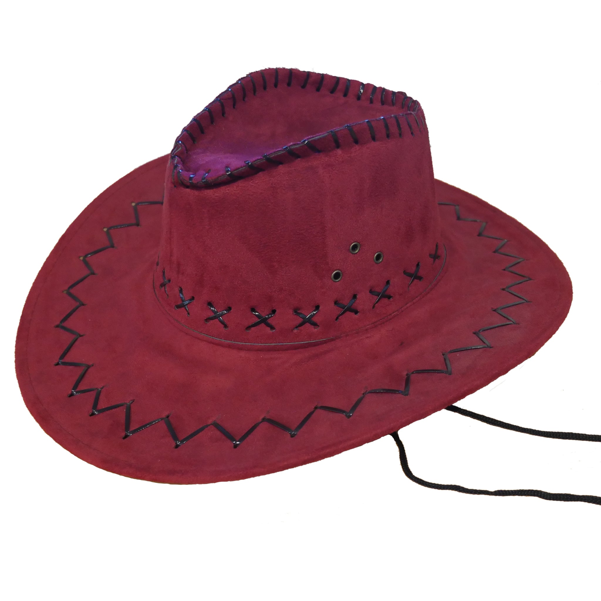 Burgundy cowboy hat