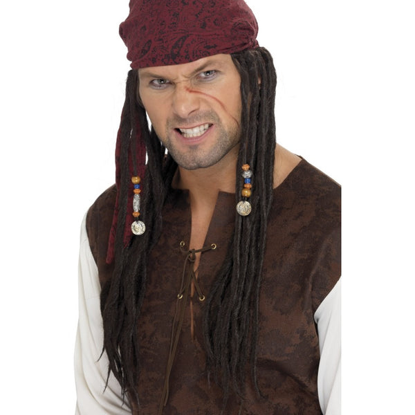 Captain Pirate Wig with Bandana