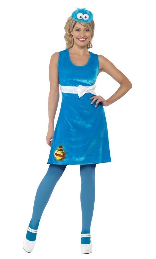 Blue Cookie Monster dress with headband