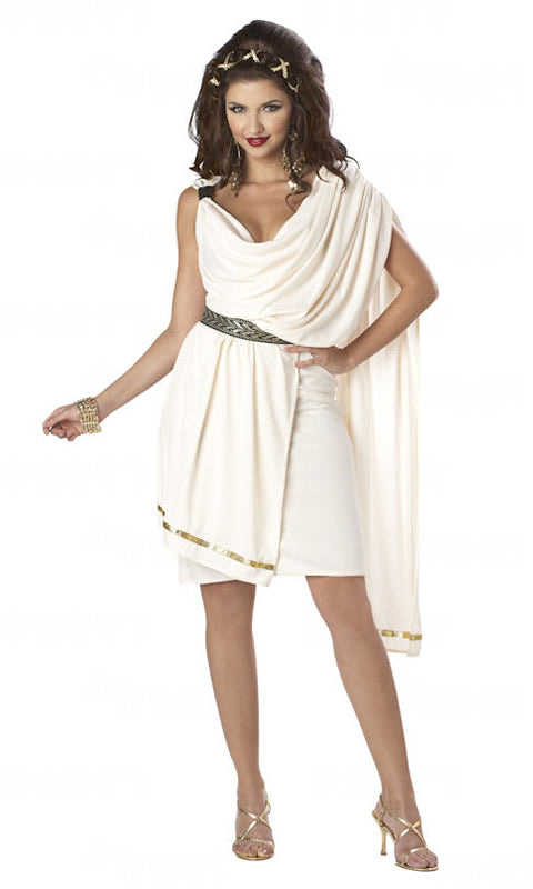 Woman's toga dress with belt