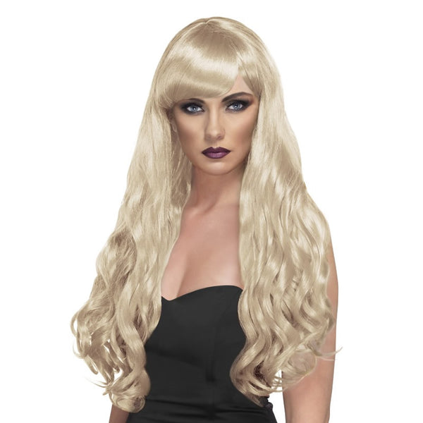 Long blonde wavy wig