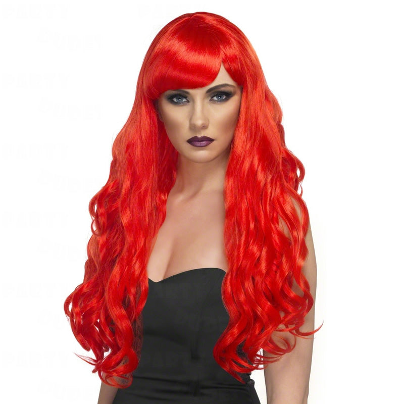 Long wavy red wig