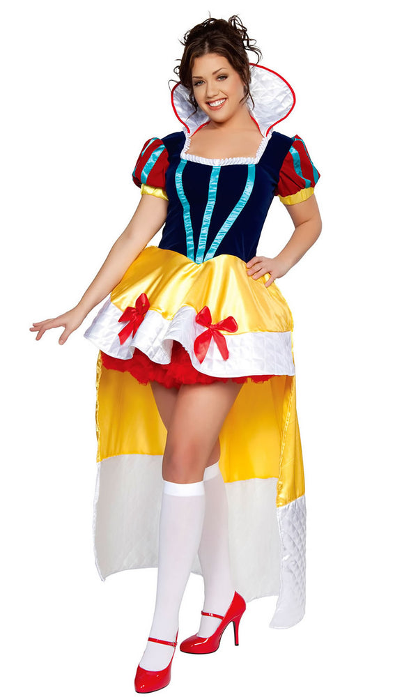 Snow White dress with petticoat and long train