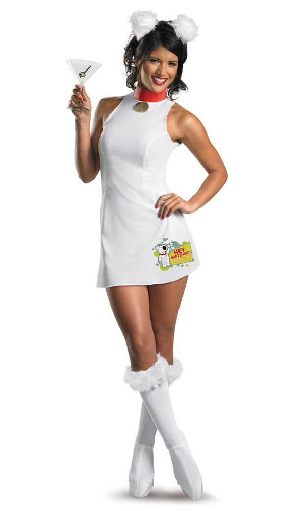 Woman's Brian from Family Guy dress with ears and boot covers