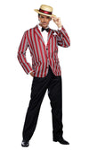 1920s men's red and white jacket, with hat, pants and bow tie