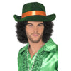 Green pimp hat with orange band