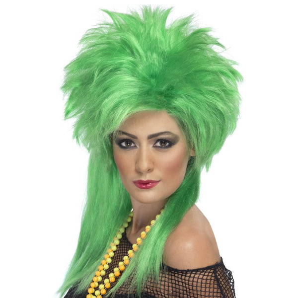 80s Groovy Punk Wig Green