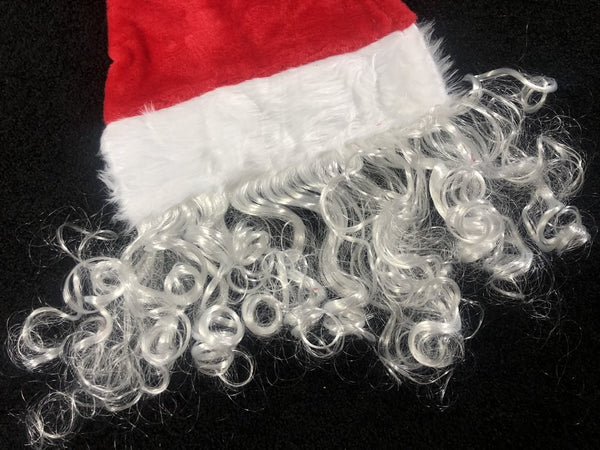 Santa hat with attached hair