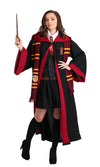 Black and red Hermione costume with tie, sweater and hooded cape