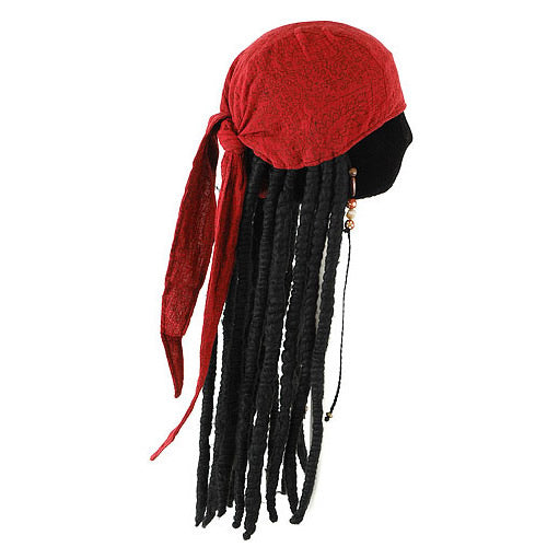 Dread wig with red bandana