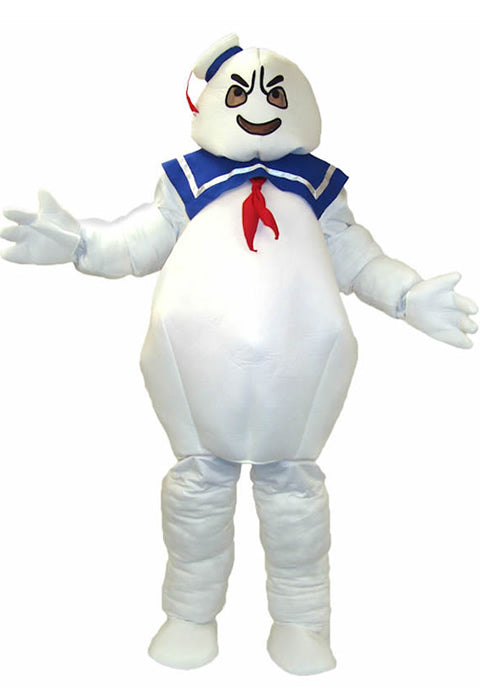 Mallow Man costume with headpiece, padded arms and pants, with shoe covers