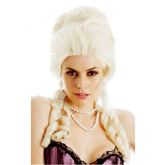 Long blonde Marie Antoinette wig