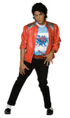 Michael Jackson Beat It red jacket with silver shoulders and zips