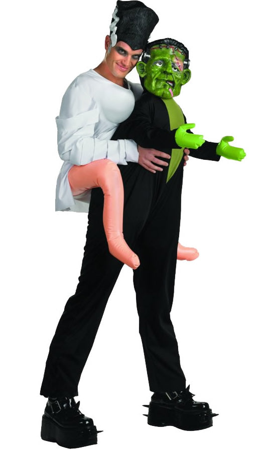 Bride and Frankenstein carry me costume with wig