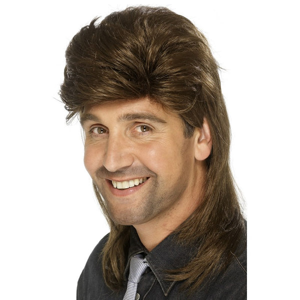 Jason Mullet Wig Brown