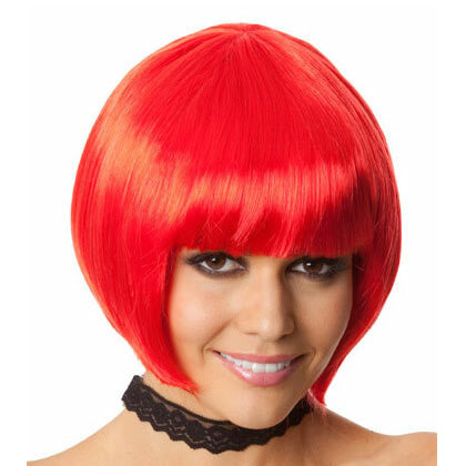 Red bob wig