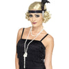 White pearl look costume necklace worn by flapper