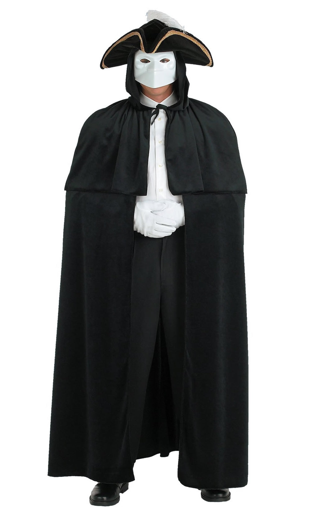 Phantom of Venice costume with mask, hat, glove and cape