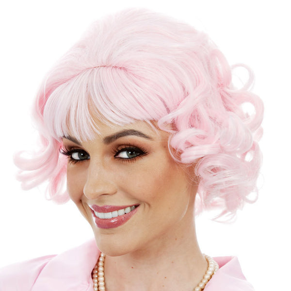 Pink Frenchy 50s Grease wig